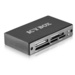 ICY BOX Externer Speicherkartenleser / Hub USB 3.2 Gen 1 (USB 3.0) Grau
