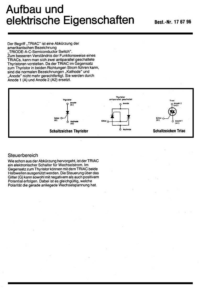 Interessante Schaltungen mit TRIACs