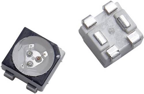 Broadcom ASMT-QTB4-0AA02 SMD-LED mehrfarbig PLCC4 Rot, Grün, Blau 620 mcd, 1200 mcd, 280 mcd 120°