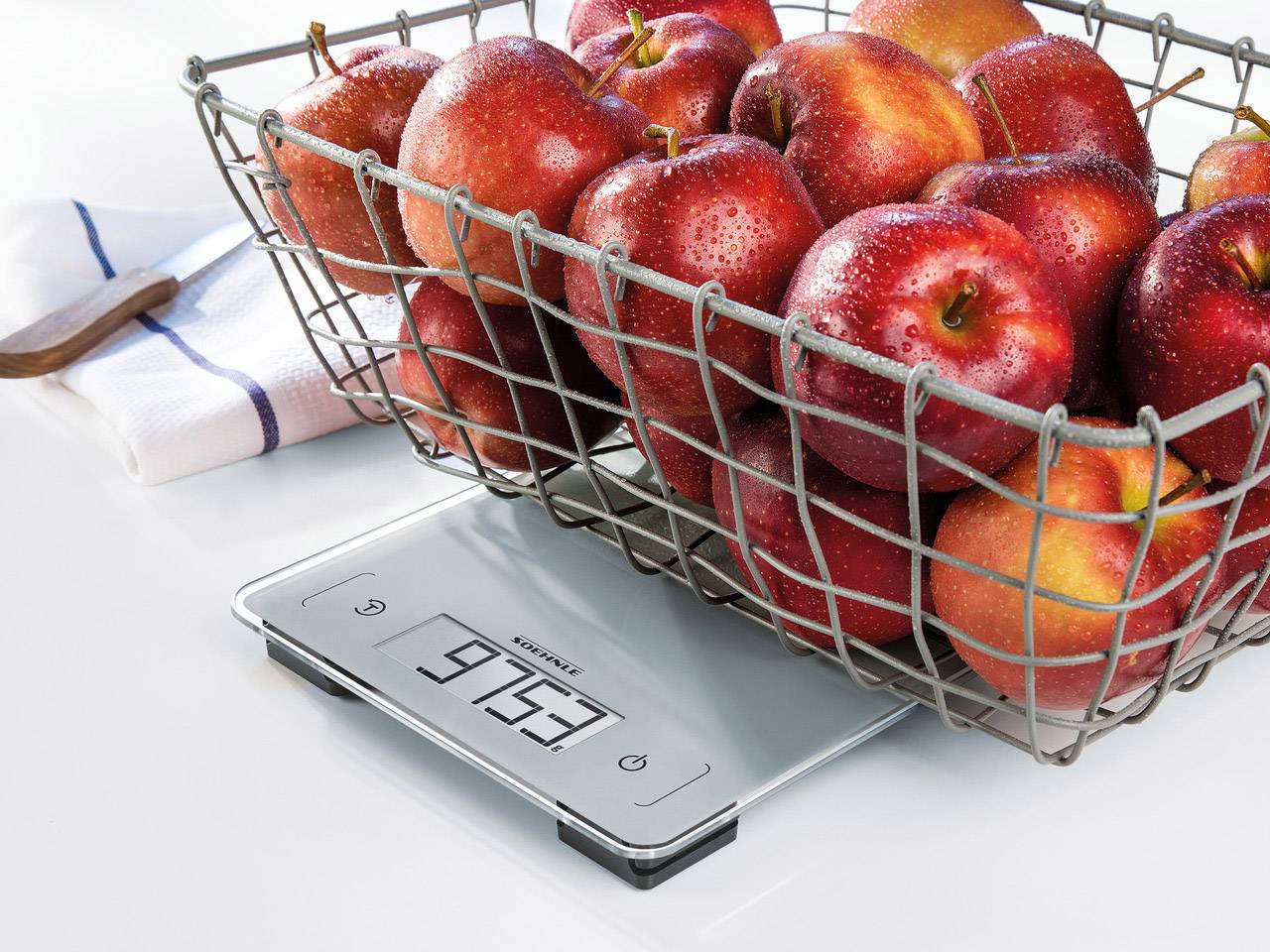 Soehnle KWD Page Aqua Proof Küchenwaage digital Wägebereich (max.)=10 kg Silber-Grau 250 x 180 x 20