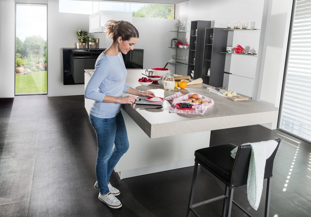 Soehnle KWD Page Comfort 400 Küchenwaage digital Wägebereich (max.)=10 kg Weiß 220 x 220 x 18