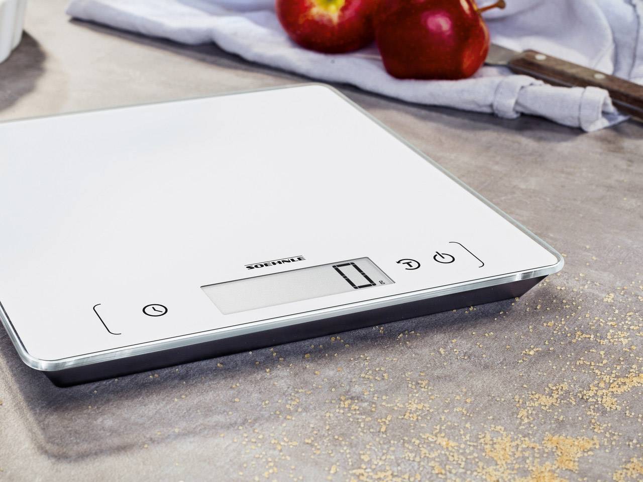 Soehnle KWD Page Comfort 400 Küchenwaage digital Wägebereich (max.)=10 kg Weiß 220 x 220 x 18