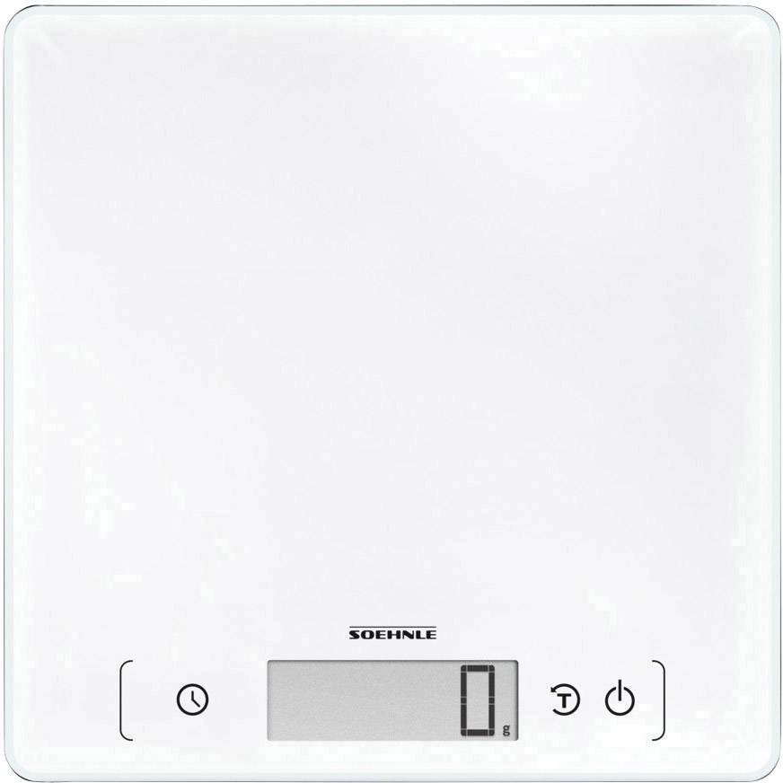 Soehnle KWD Page Comfort 400 Küchenwaage digital Wägebereich (max.)=10 kg Weiß 220 x 220 x 18