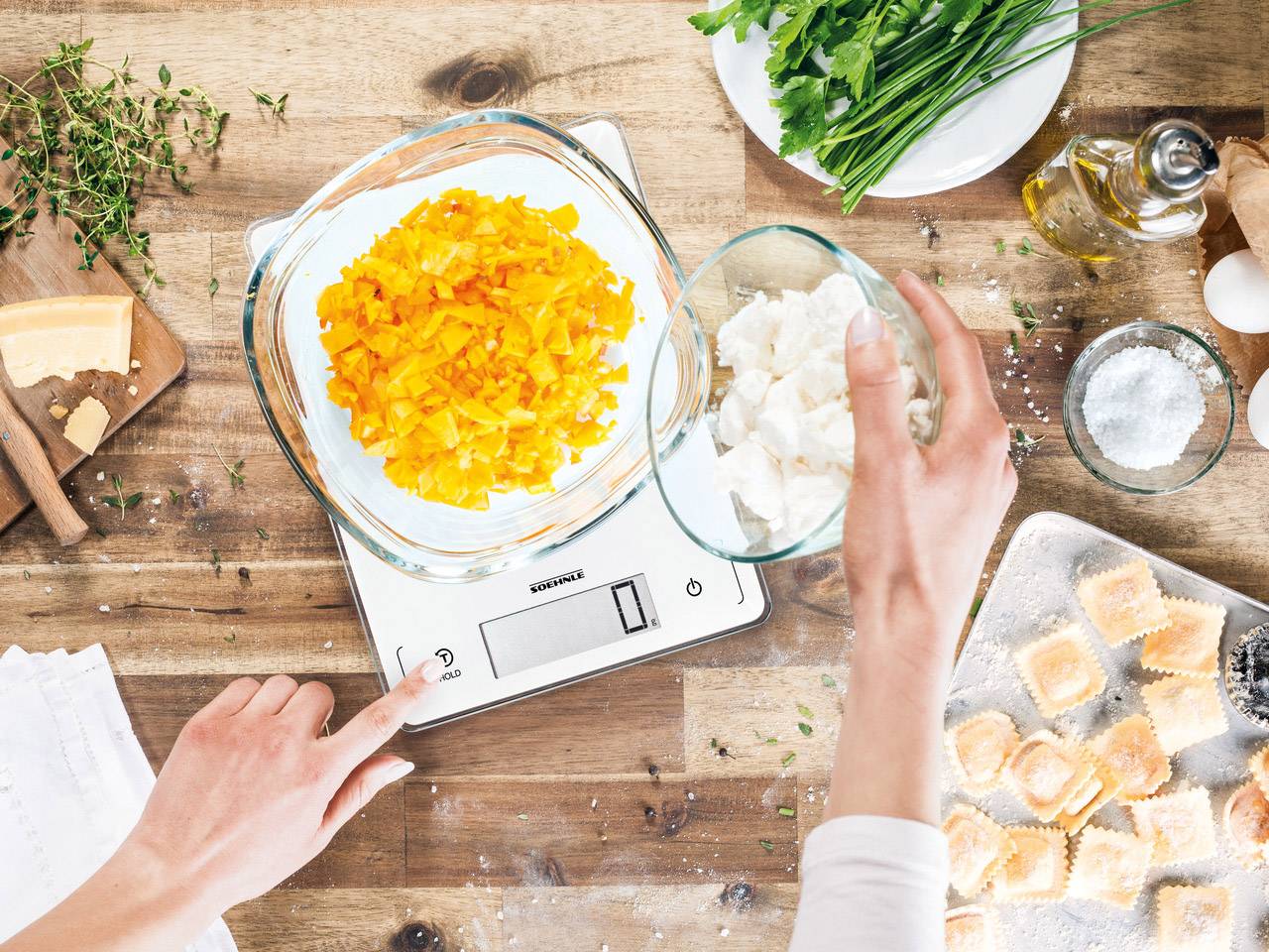 Soehnle KWD Page Profi 300 Küchenwaage digital Wägebereich (max.)=20kg Weiß 270 x 200 x 19