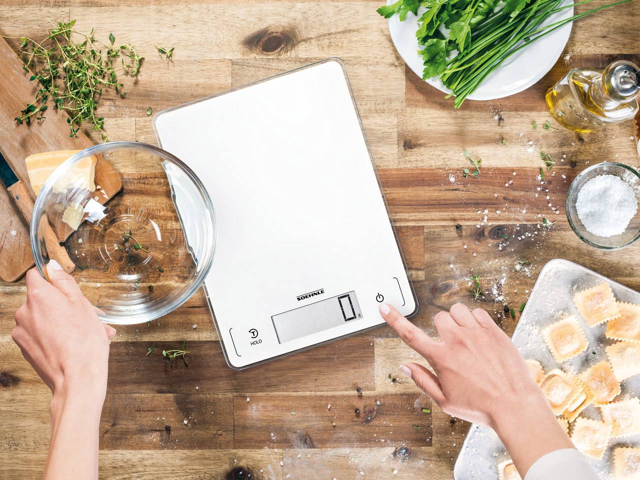 Soehnle KWD Page Profi 300 Küchenwaage digital Wägebereich (max.)=20 kg Weiß 270 x 200 x 19