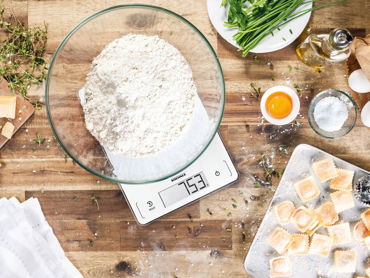 Soehnle KWD Page Profi 300 Küchenwaage digital Wägebereich (max.)=20 kg Weiß 270 x 200 x 19