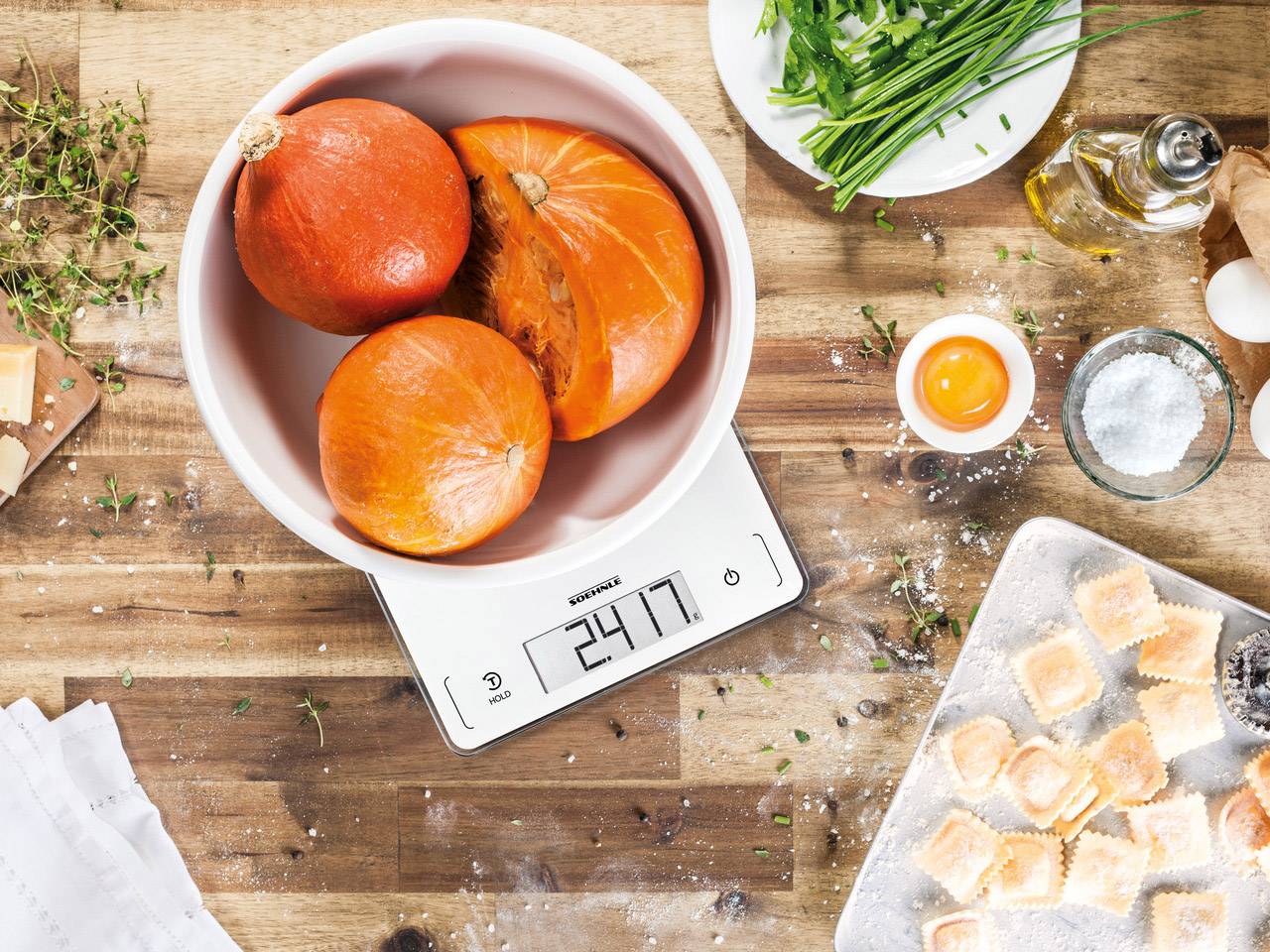 Soehnle KWD Page Profi 300 Küchenwaage digital Wägebereich (max.)=20 kg Weiß 270 x 200 x 19