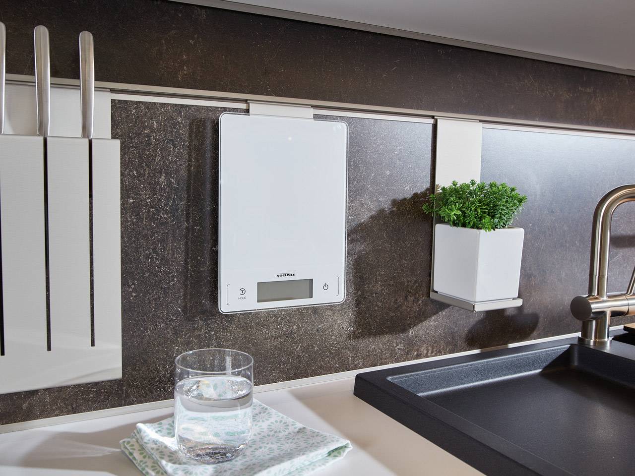 Soehnle KWD Page Profi 300 Küchenwaage digital Wägebereich (max.)=20 kg Weiß 270 x 200 x 19