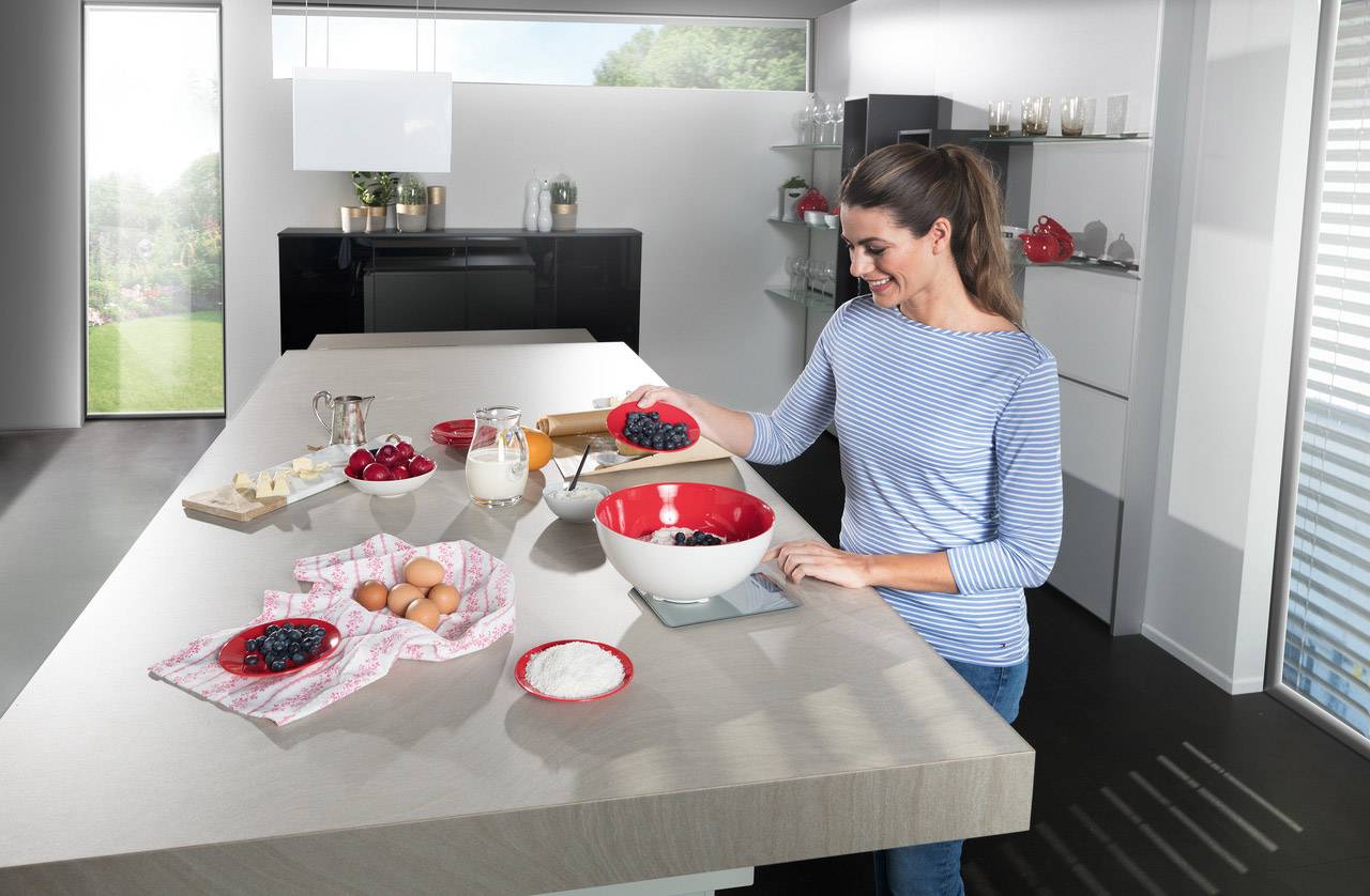 Soehnle KWD Page Comfort 300 Slim Küchenwaage digital Wägebereich (max.)=10 kg Silber-Grau 220 x 170 x 9.9