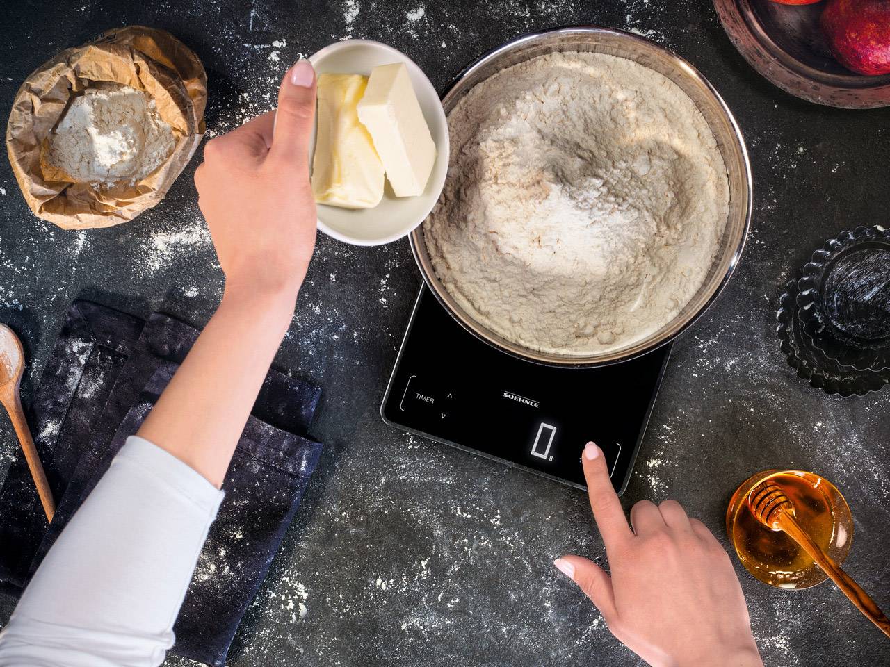 Soehnle KWD Page Profi 100 Küchenwaage digital Wägebereich (max.)=15 kg Schwarz 240 x 175 x 18