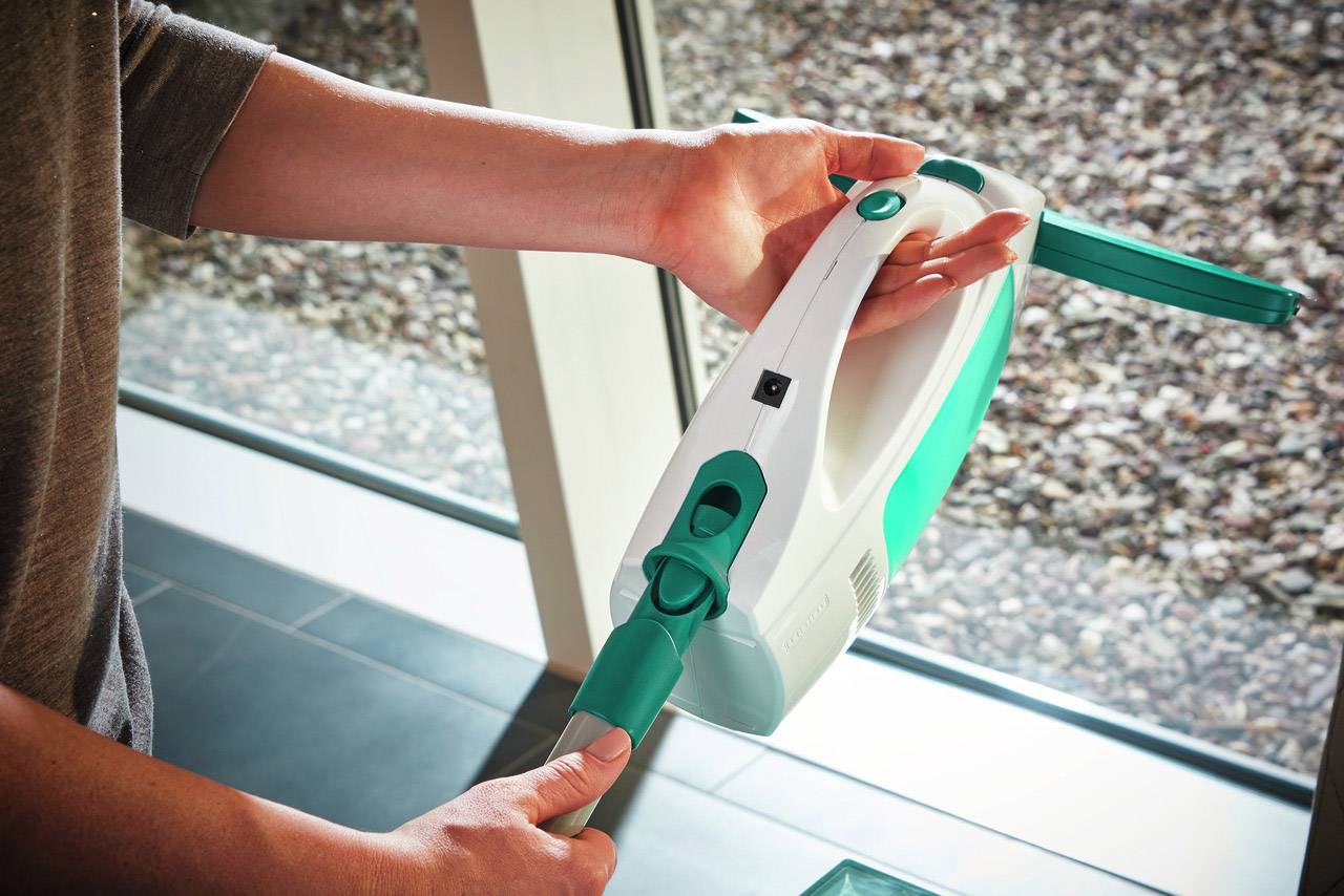 Leifheit Dry&Clean Set VS Fenstersauger Weiß, Grün