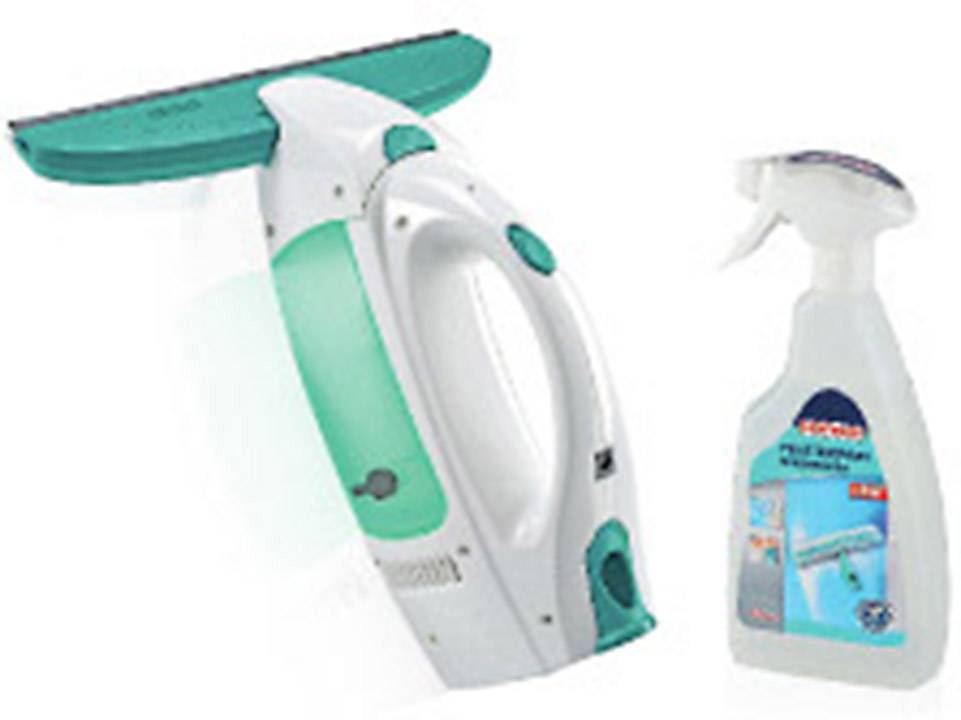 Leifheit Dry&Clean Set VS Fenstersauger Weiß, Grün
