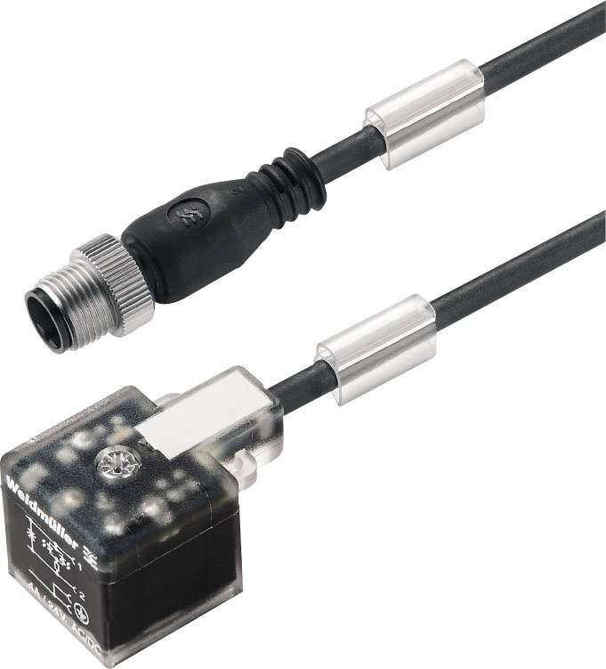 Ventilstecker mit angespritzter Leitung, Stecker gerade,Bauform A, M12 A, Kabellänge: 3 m, PUR SAIL-VSA-DS-M12G-3.0U 1316550300