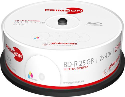Primeon 2761310 Blu-ray BD-R Rohling 25GB 25 St. Spindel Bedruckbar