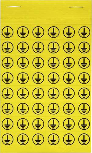 Weidmüller 1685690002 SYMBOL-PACK 14X14 ERDE Kabel-Etikett Farbe Beschriftungsfeld: Gelb Anzahl Eti