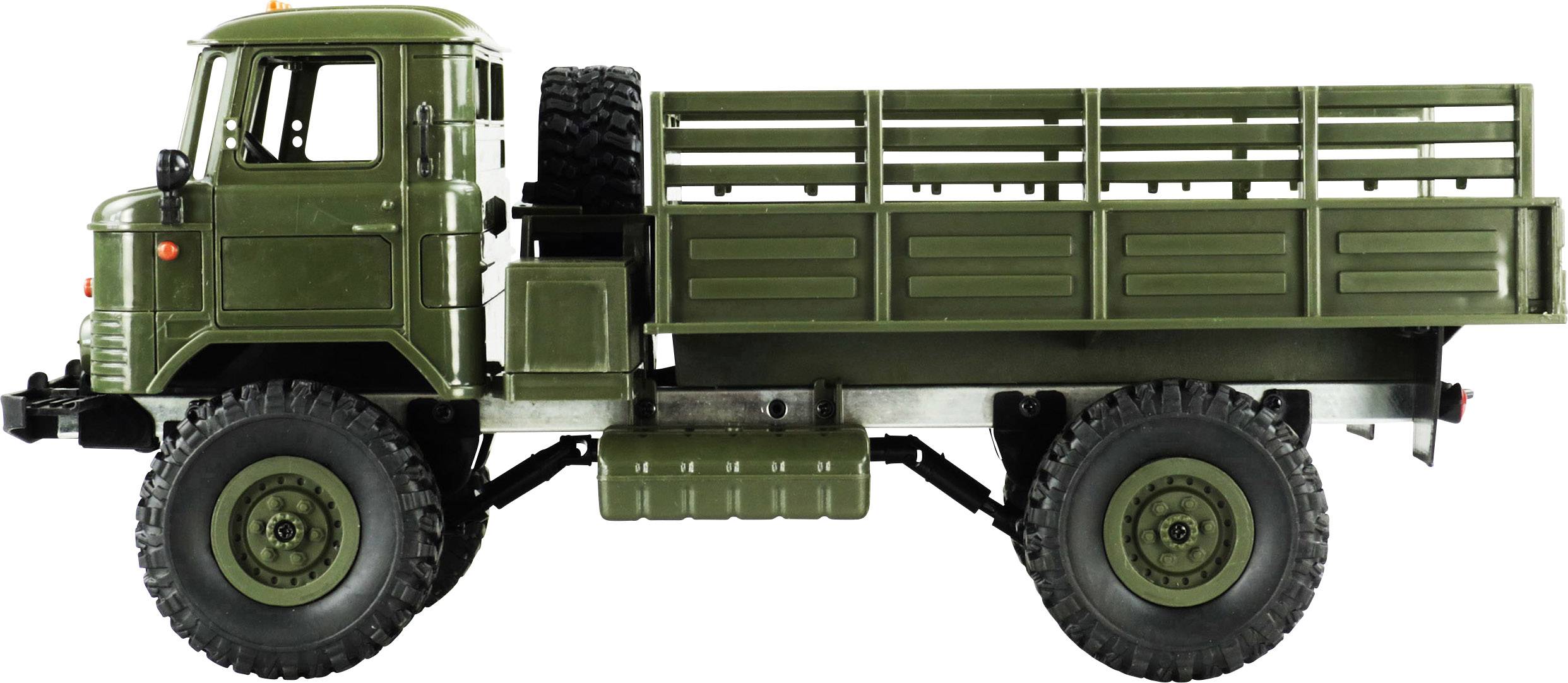 Amewi GAZ-66 Grün Brushed 1:16 RC Modell-LKW Elektro LKW Allradantrieb (4WD) RtR 2,4 GHz inkl. Akku und Ladekabel