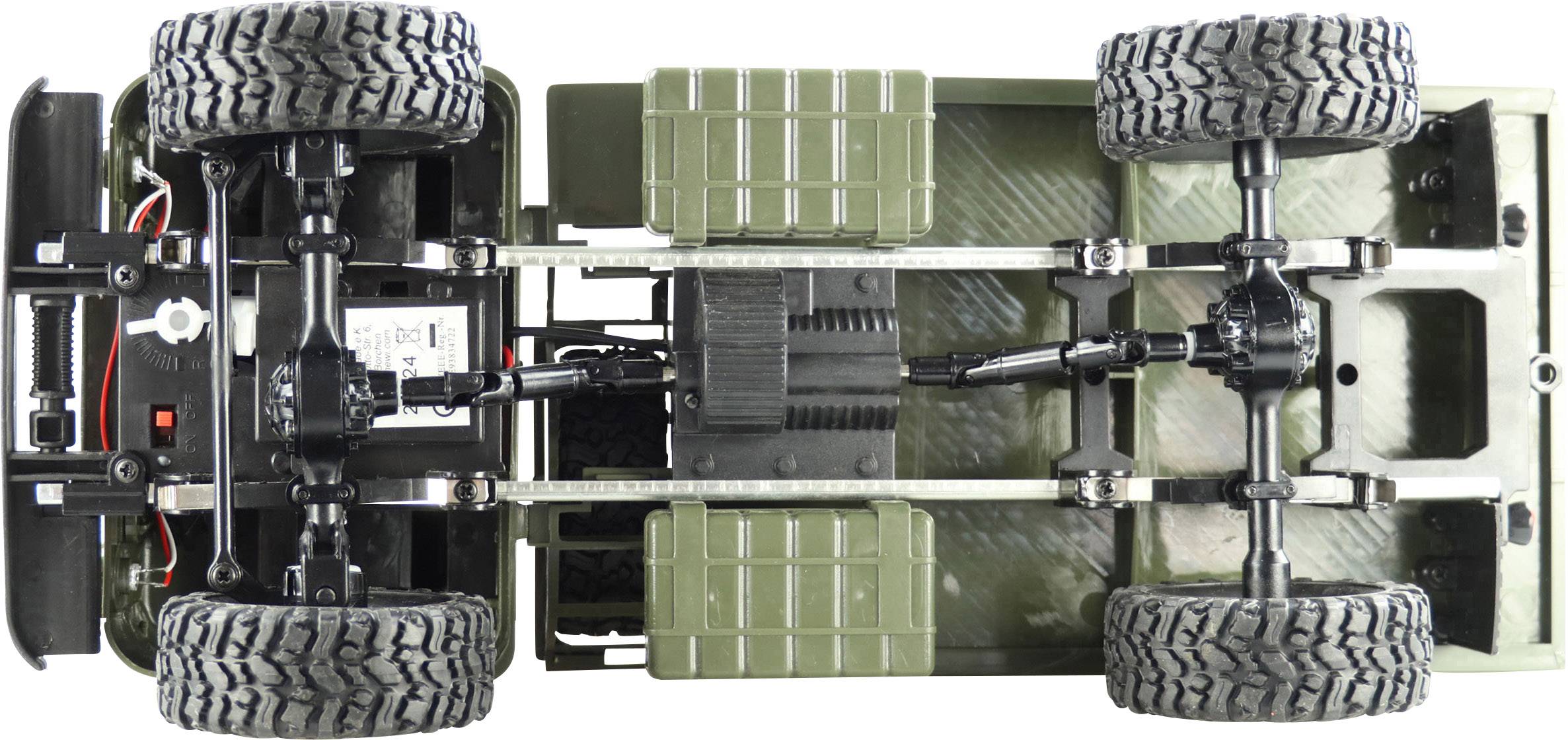 Amewi GAZ-66 Grün Brushed 1:16 RC Modell-LKW Elektro LKW Allradantrieb (4WD) RtR 2,4 GHz inkl. Akku und Ladekabel