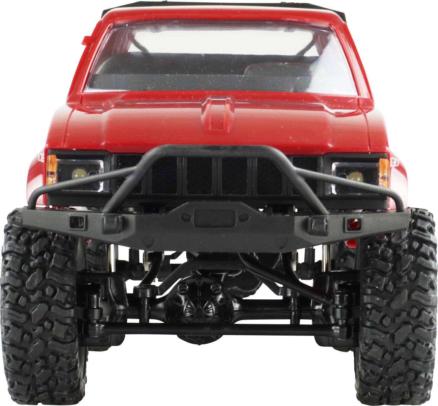 Amewi Pick-Up Truck Rot Brushed 1:16 RC Modellauto Elektro Geländewagen Allradantrieb (4WD) RtR 2,4GHz inkl. Akku und Ladekabel