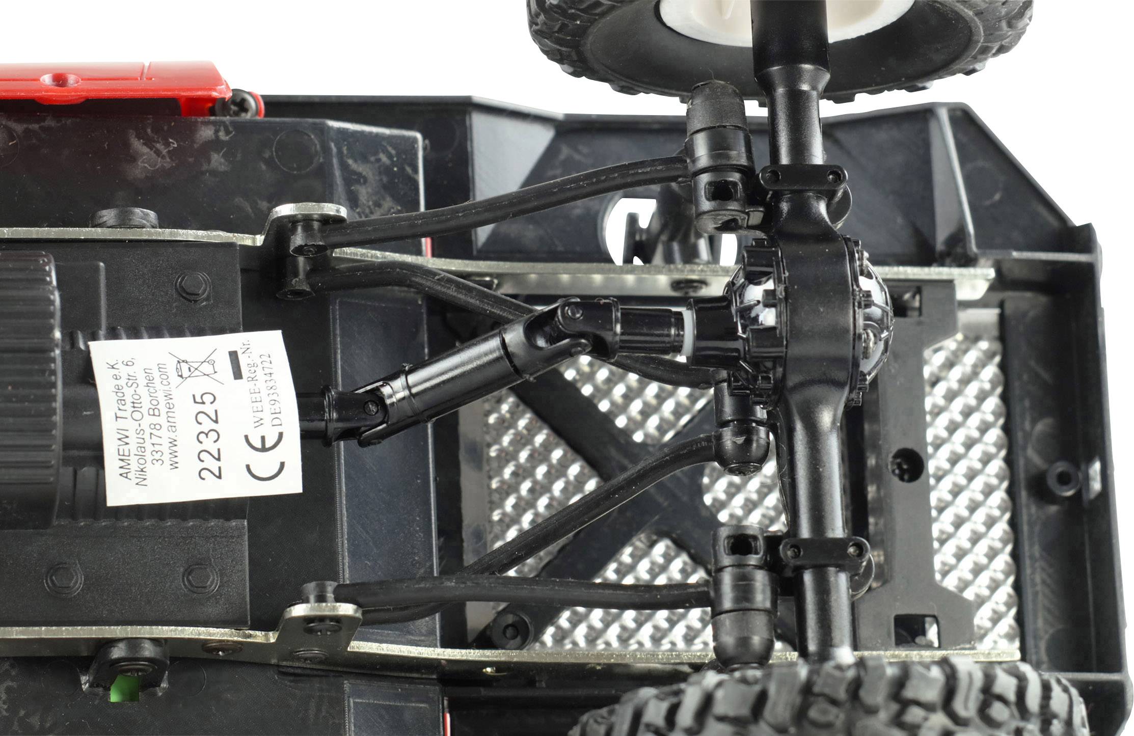 Amewi Pick-Up Truck Rot Brushed 1:16 RC Modellauto Elektro Geländewagen Allradantrieb (4WD) RtR 2,4GHz inkl. Akku und Ladekabel