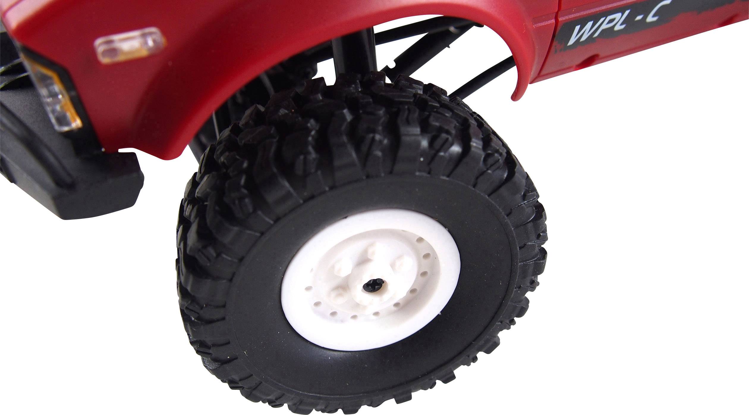 Amewi Pick-Up Truck Rot Brushed 1:16 RC Modellauto Elektro Geländewagen Allradantrieb (4WD) RtR 2,4GHz inkl. Akku und Ladekabel