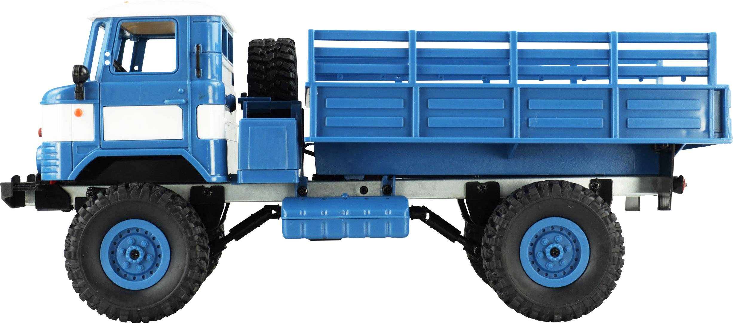 Amewi GAZ-66 Blau, Weiß Brushed 1:16 RC Modell-LKW Elektro LKW Allradantrieb (4WD) RtR 2,4 GHz inkl. Akku und Ladekabel
