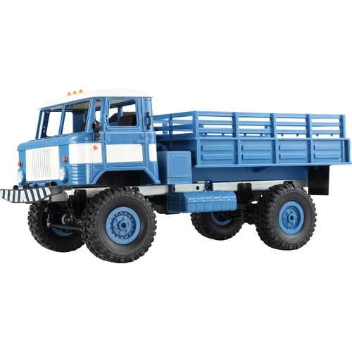Amewi GAZ-66 Blau, Weiß Brushed 1:16 RC Modell-LKW Elektro LKW Allradantrieb (4WD) RtR 2,4GHz inkl. Akku und Ladekabel