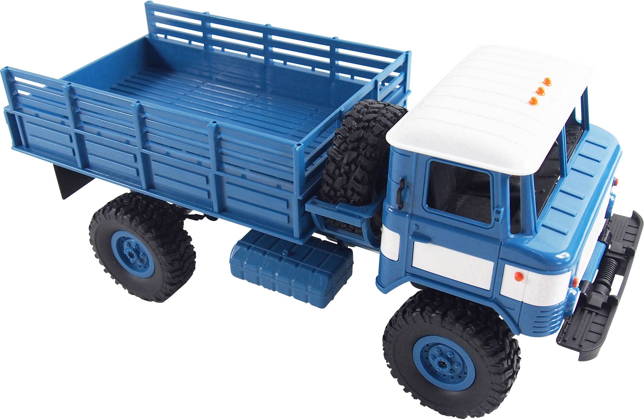 Amewi GAZ-66 Blau, Weiß Brushed 1:16 RC Modell-LKW Elektro LKW Allradantrieb (4WD) RtR 2,4 GHz inkl. Akku und Ladekabel