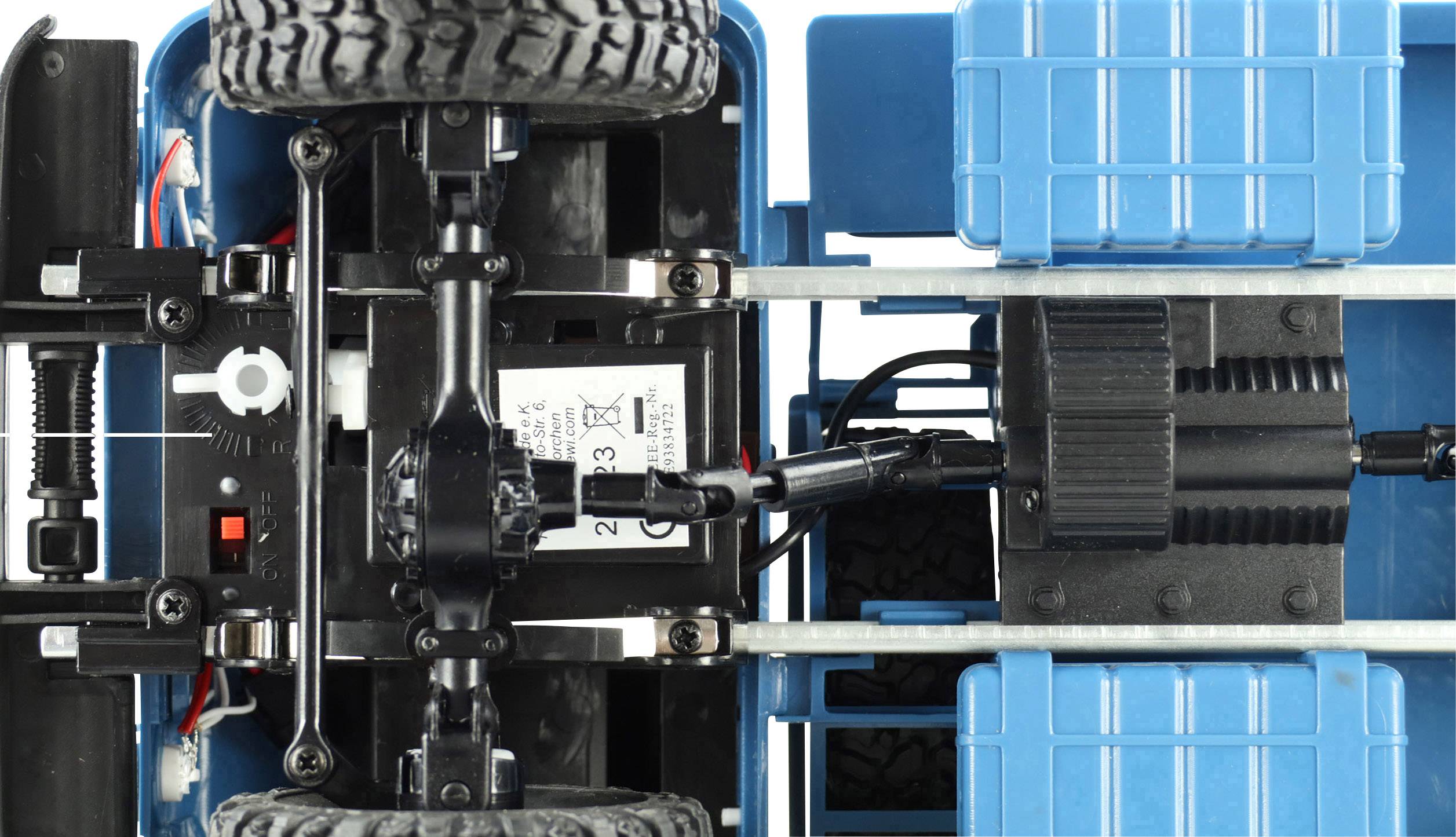 Amewi GAZ-66 Blau, Weiß Brushed 1:16 RC Modell-LKW Elektro LKW Allradantrieb (4WD) RtR 2,4 GHz inkl. Akku und Ladekabel