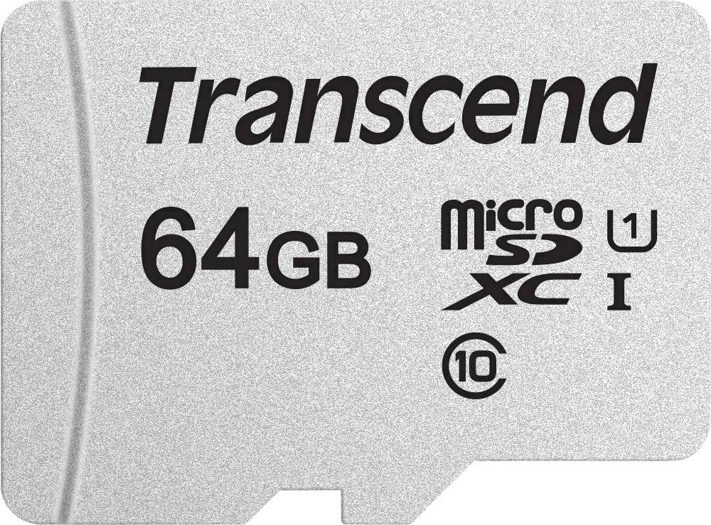 Transcend Premium 300S microSDXC-Karte 64GB Class 10, UHS-I, UHS-Class 1 inkl. SD-Adapter