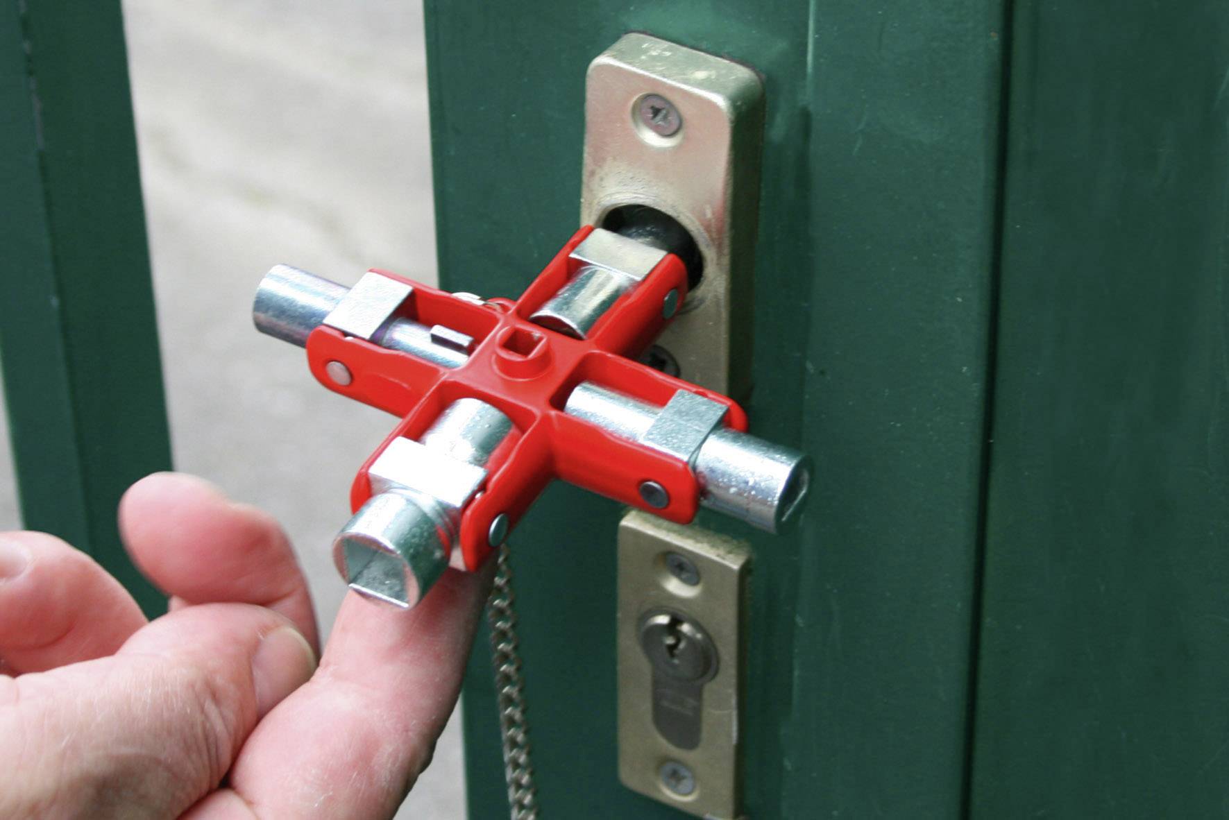 NWS 2005-6-SB Schaltschrankschlüssel Zinkdruckguss Rot 1St.