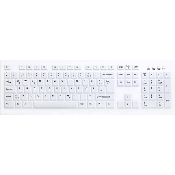 Active Key AK-C8100F Medical Key USB Hygiene-Tastatur Deutsch, QWERTZ, Windows® Weiß Silikonmembran, Geeignet