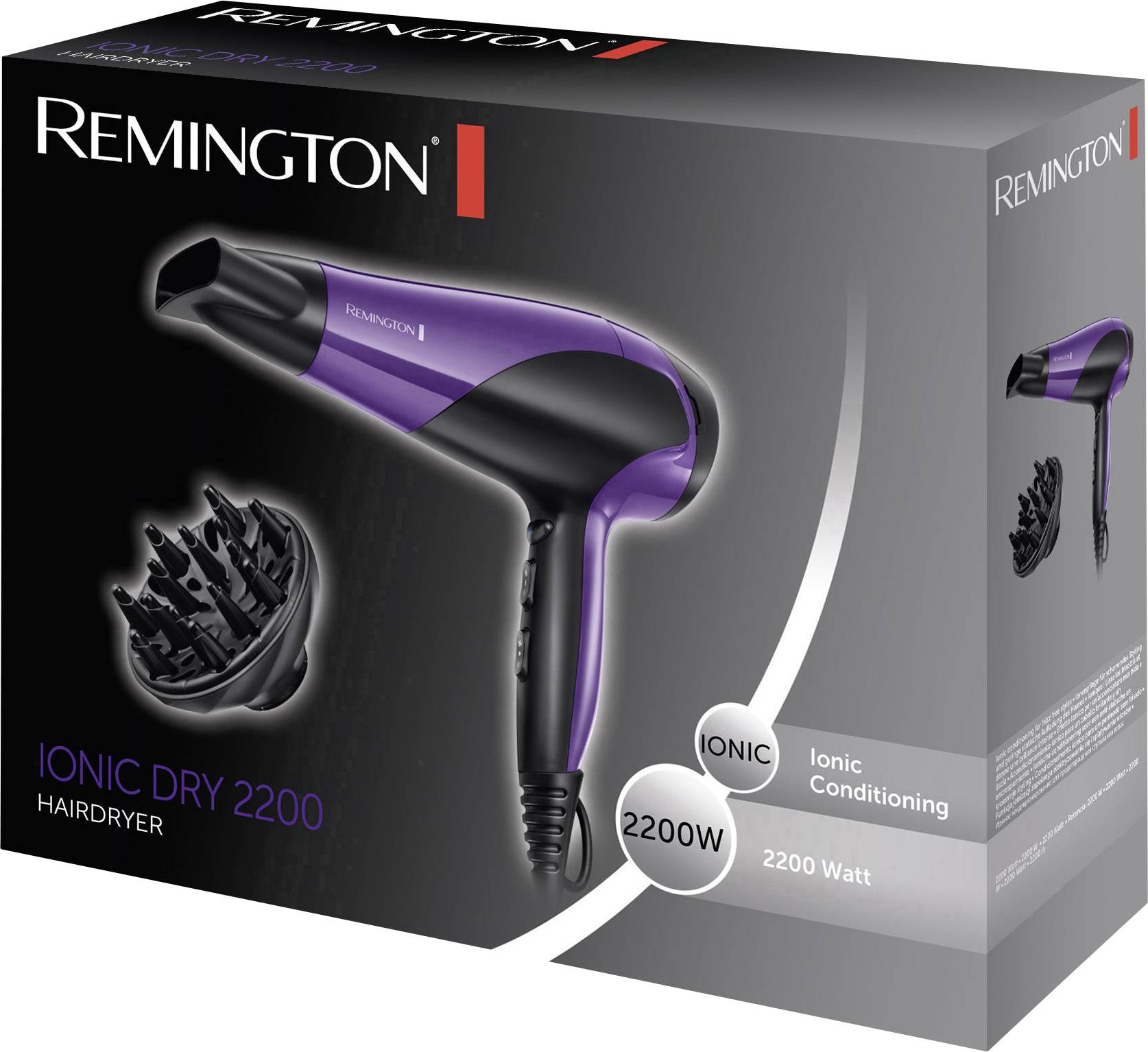 Remington D3190 Haartrockner Violett-Schwarz