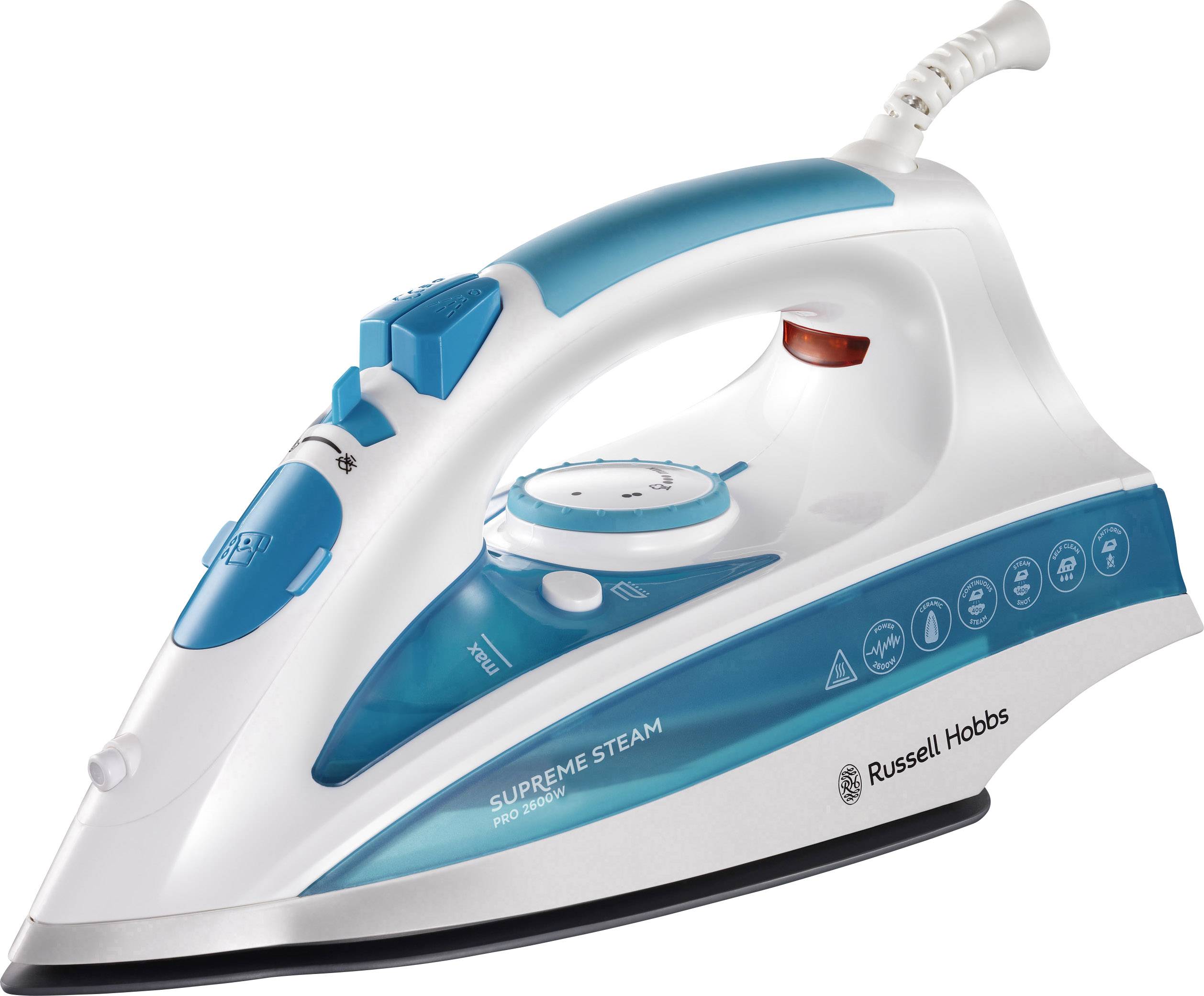 Russell Hobbs Supreme Steam Pro Dampfbügeleisen Weiß, Blau 2600 W