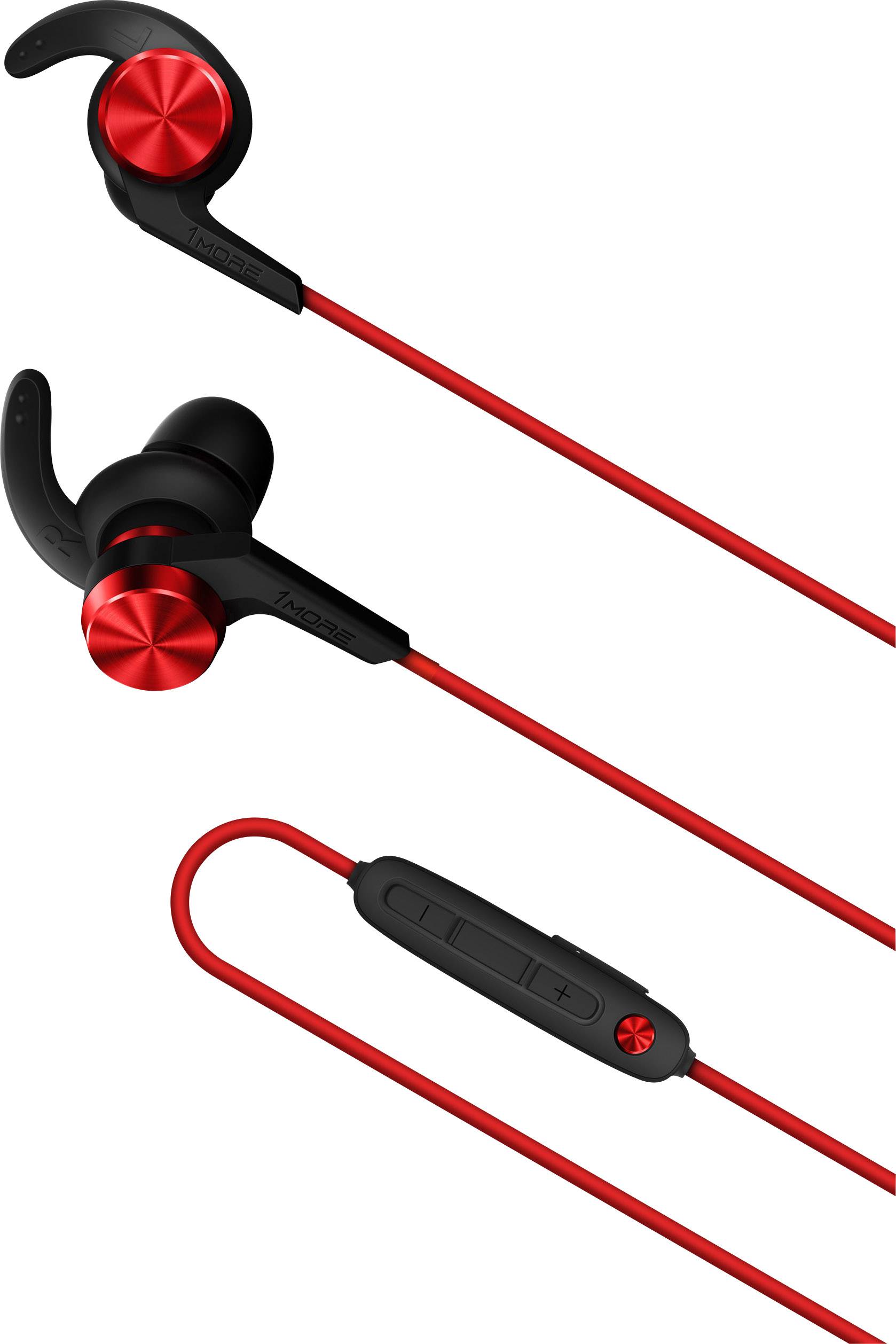 1more E1018 iBFree Sport Sport In Ear Kopfhörer Bluetooth® Rot Headset, Lautstärkeregelung, Schweißresistent, Wasserbeständig