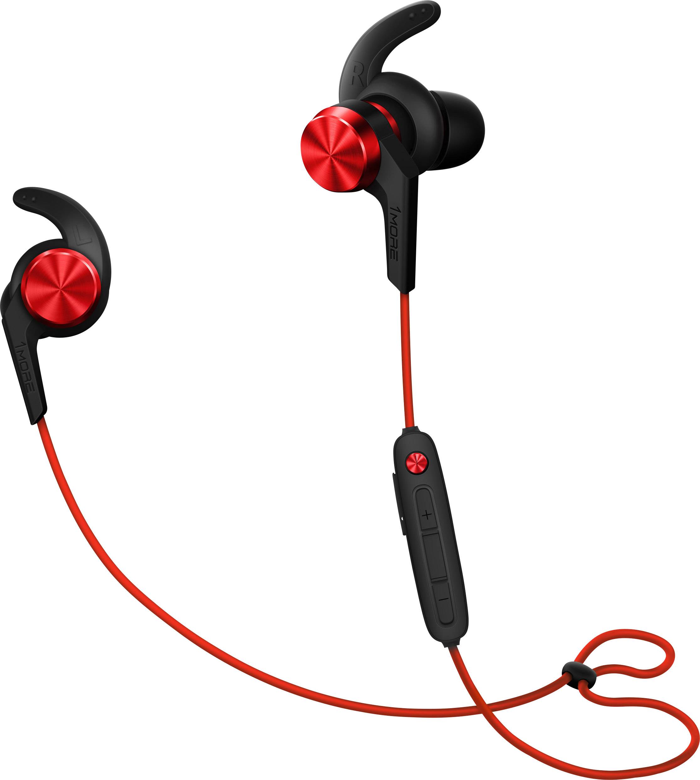 1more E1018 iBFree Sport Sport In Ear Kopfhörer Bluetooth® Rot Headset, Lautstärkeregelung, Schweißresistent, Wasserbeständig