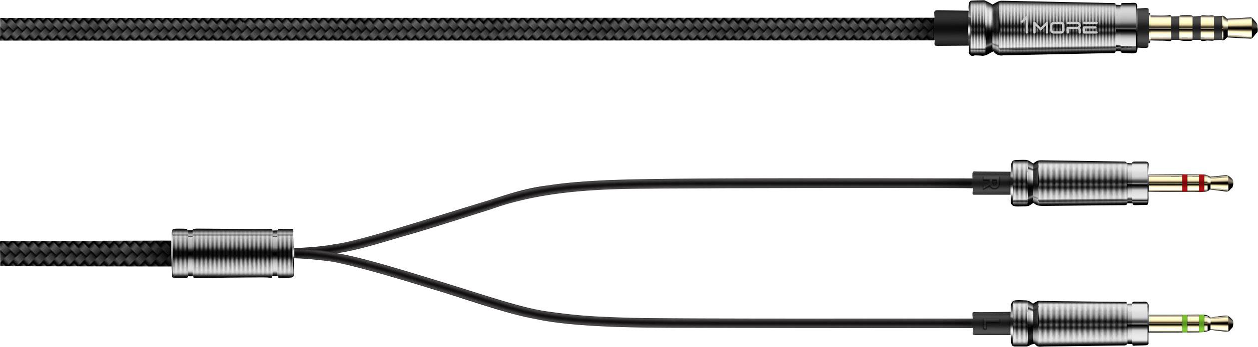 1more H1707 Triple Driver Over Ear Kopfhörer kabelgebunden Schwarz, Silber High-Resolution Audio, Noise Cancelling Faltbar