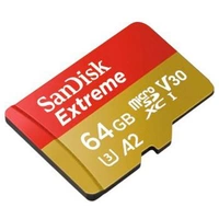 SanDisk Extreme™ microSDXC-Karte 64 GB Class 10, UHS-I, UHS-Class 3, v30 Video Speed Class A2-Leistungsstandard SanDisk Extreme™ microSDXC-Karte 64 GB Class 10, UHS-I, UHS-Class 3, v30 Video Speed Class A2-Leistungsstandard