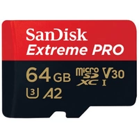 SanDisk Extreme Pro® microSDXC-Karte 64 GB Class 10, UHS-I, UHS-Class 3, v30 Video Speed Class A2-Leistungsstandard SanDisk Extreme Pro® microSDXC-Karte 64 GB Class 10, UHS-I, UHS-Class 3, v30 Video Speed Class A2-Leistungsstandard