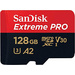 Carte microSDXC SanDisk Extreme Pro® 128 GB Class 10, UHS-I, UHS-Class 3, v30 Video Speed Class Standard de puissance A2