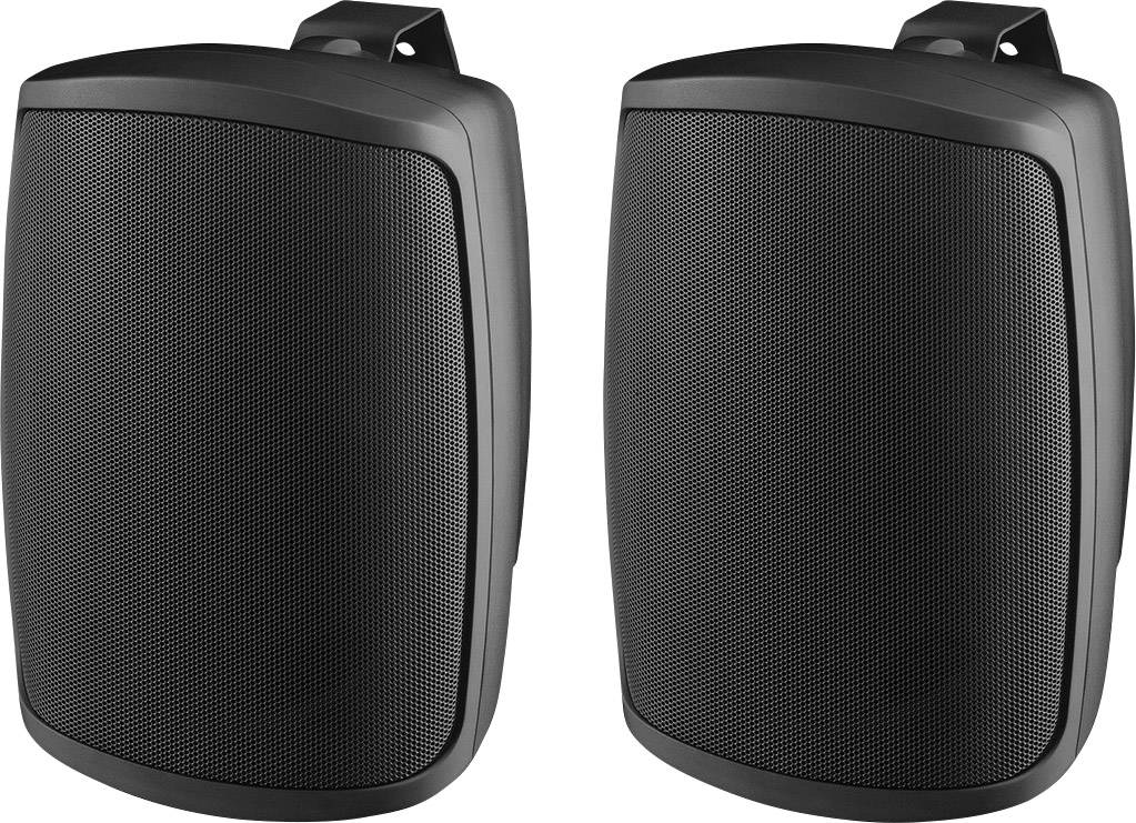 Monacor WALL-04T/SW ELA-Wandlautsprecher 2W Schwarz 1 Paar