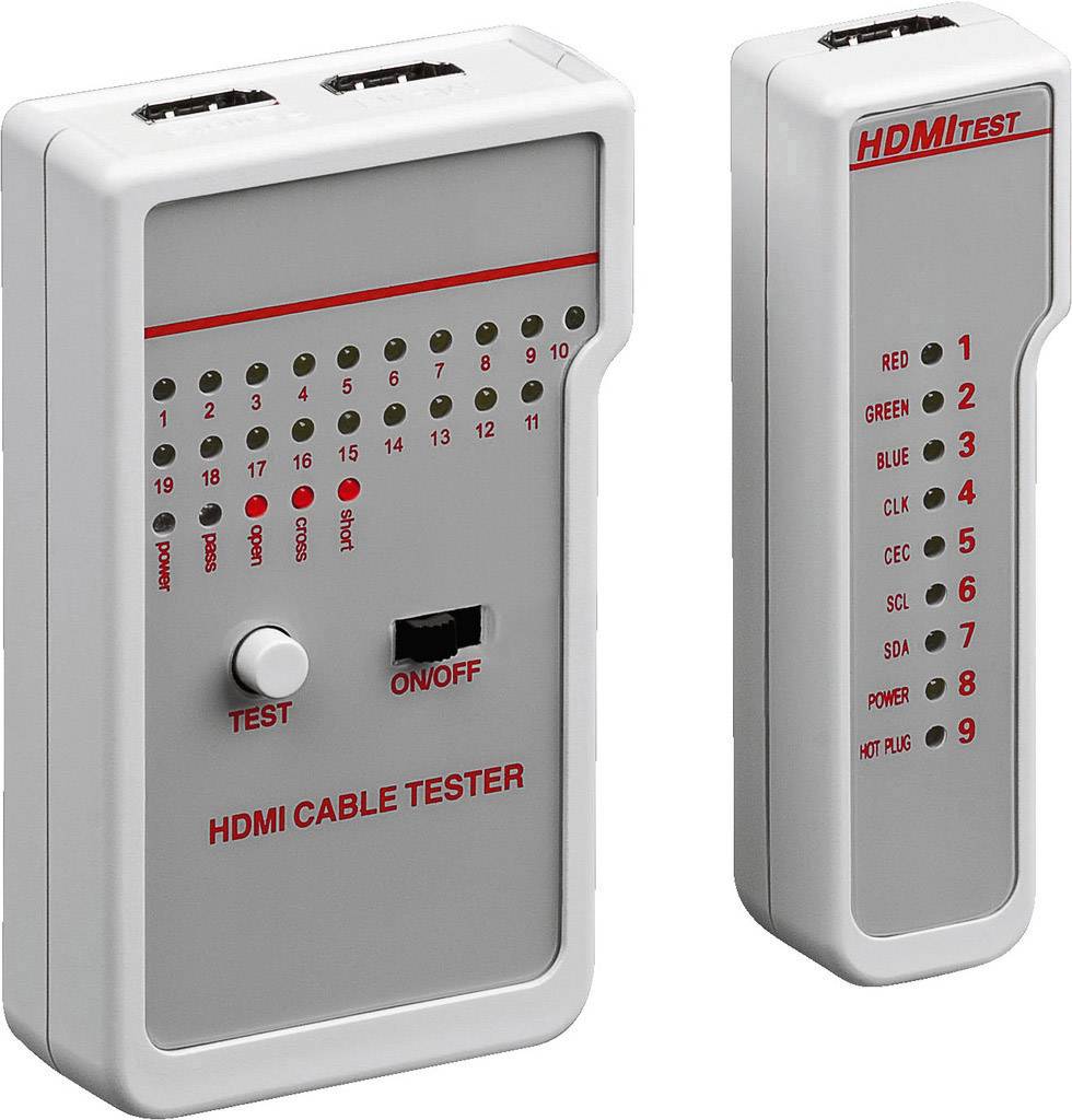 Goobay HD Kabeltester 1x Kabeltester mit 2x HDMI™-Buchsen (Typ A) 1x Kabeltester mit 1x HDMI™-Buchse (Typ A)