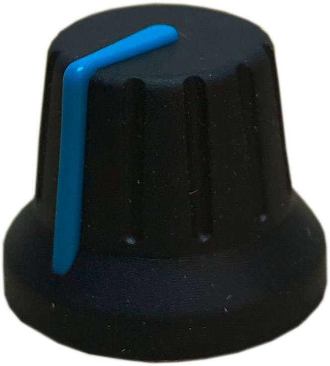 PSP 49009-BL 49009-BL Drehknopf mit Zeiger Schwarz, Blau (Ø x H) 18.8mm x 15.24mm