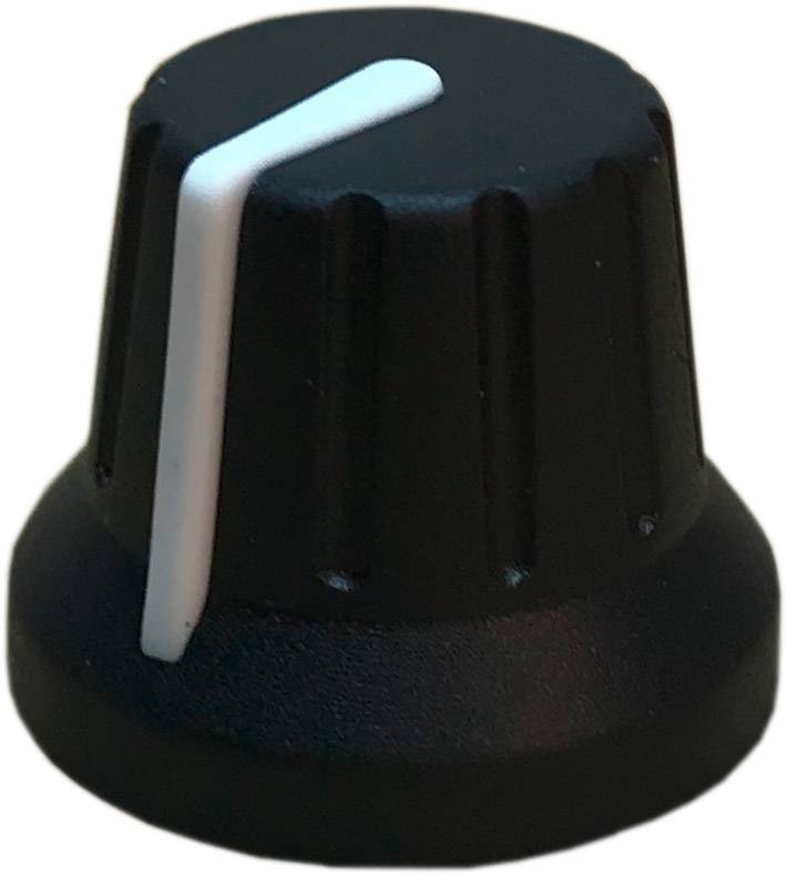 PSP 49009 49009 Drehknopf mit Zeiger Schwarz, Weiß (Ø x H) 18.8 mm x 15.24 mm