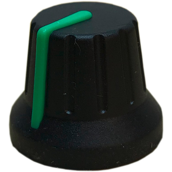 PSP 49009-GREEN 49009-GREEN Tête de bouton rotatif avec pointeur noir, vert (Ø x H) 18.8 mm x 15.24 mm