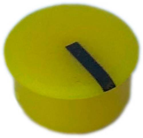 PSP C110-11 Abdeckkappe Gelb, Schwarz Passend für Rundknopf 11mm