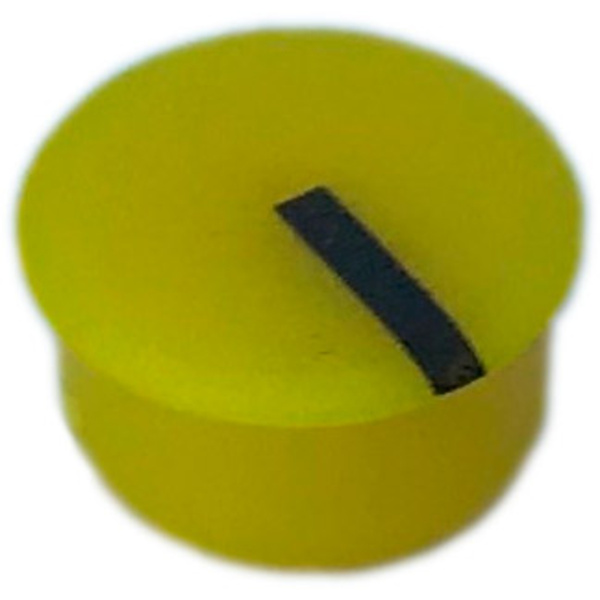 PSP C110-11 Abdeckkappe Gelb, Schwarz Passend für Rundknopf 11 mm