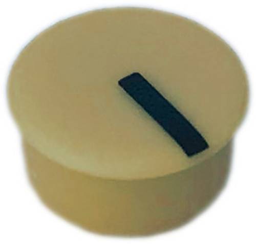 PSP C130-4 Abdeckkappe Cream, Schwarz Passend für Rundknopf 13mm