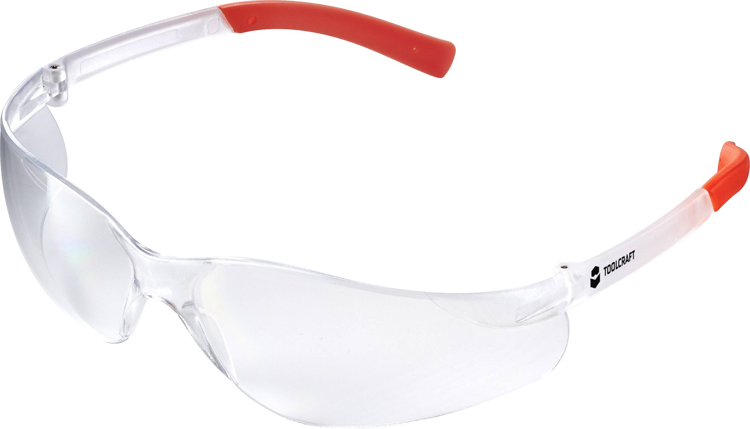 TOOLCRAFT TO-5343213 Schutzbrille Klar, Orange EN 166 DIN 166
