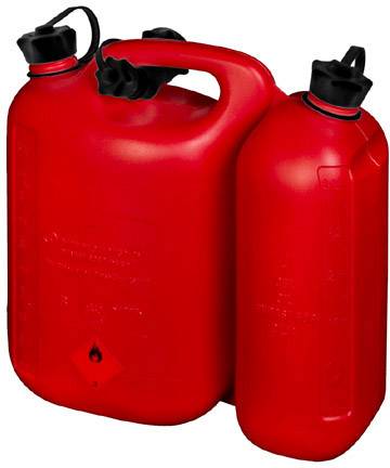 Kraftstoffdoppelkanister Inh.5,5+3l rot HDPE