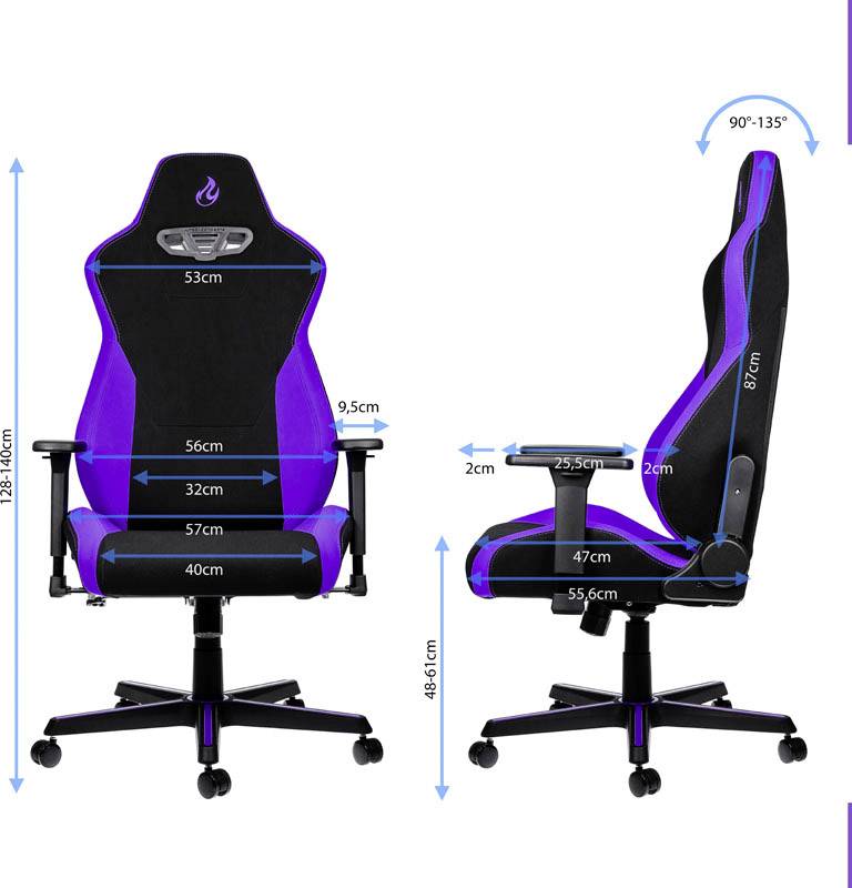 Nitro Concepts S300 Debula Purple Gaming-Stuhl Schwarz, Lila
